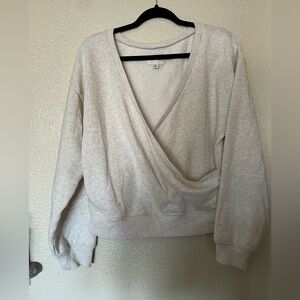 American Eagle Outfitters Cream Wrap Sweatshirt